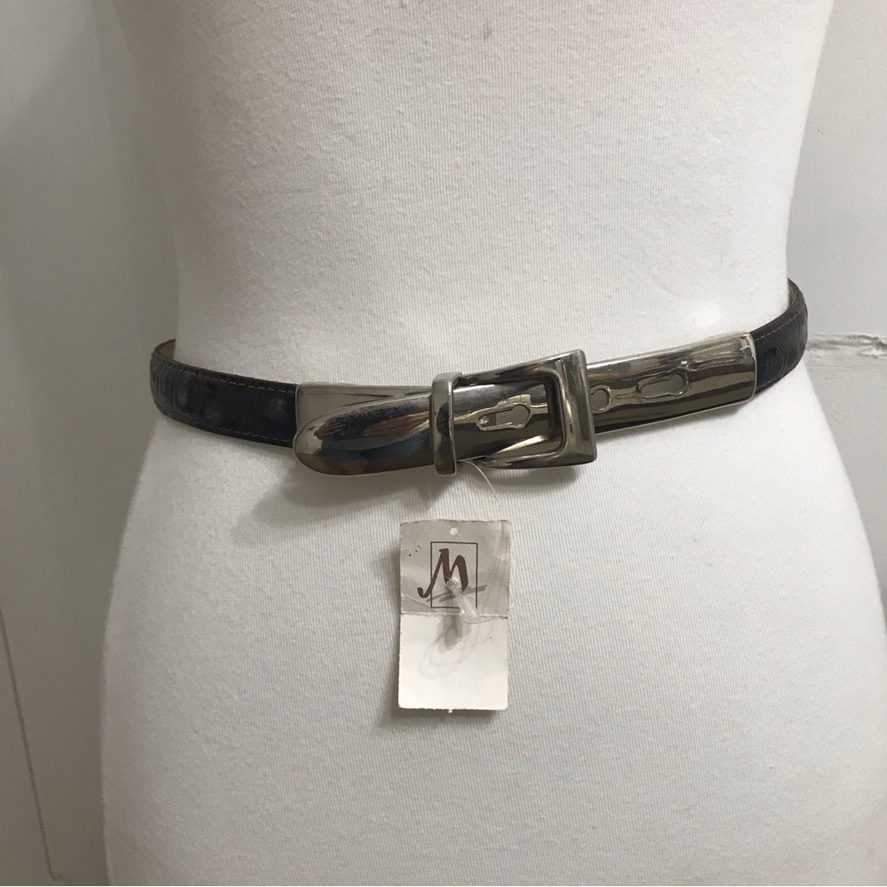 NEW Leatherock Reptile Embossed Leather Belt S